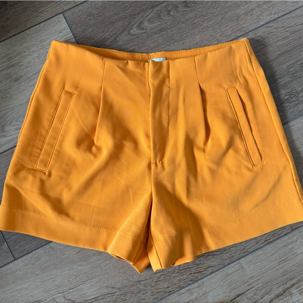 Women’s Orange High-Rise Shorts